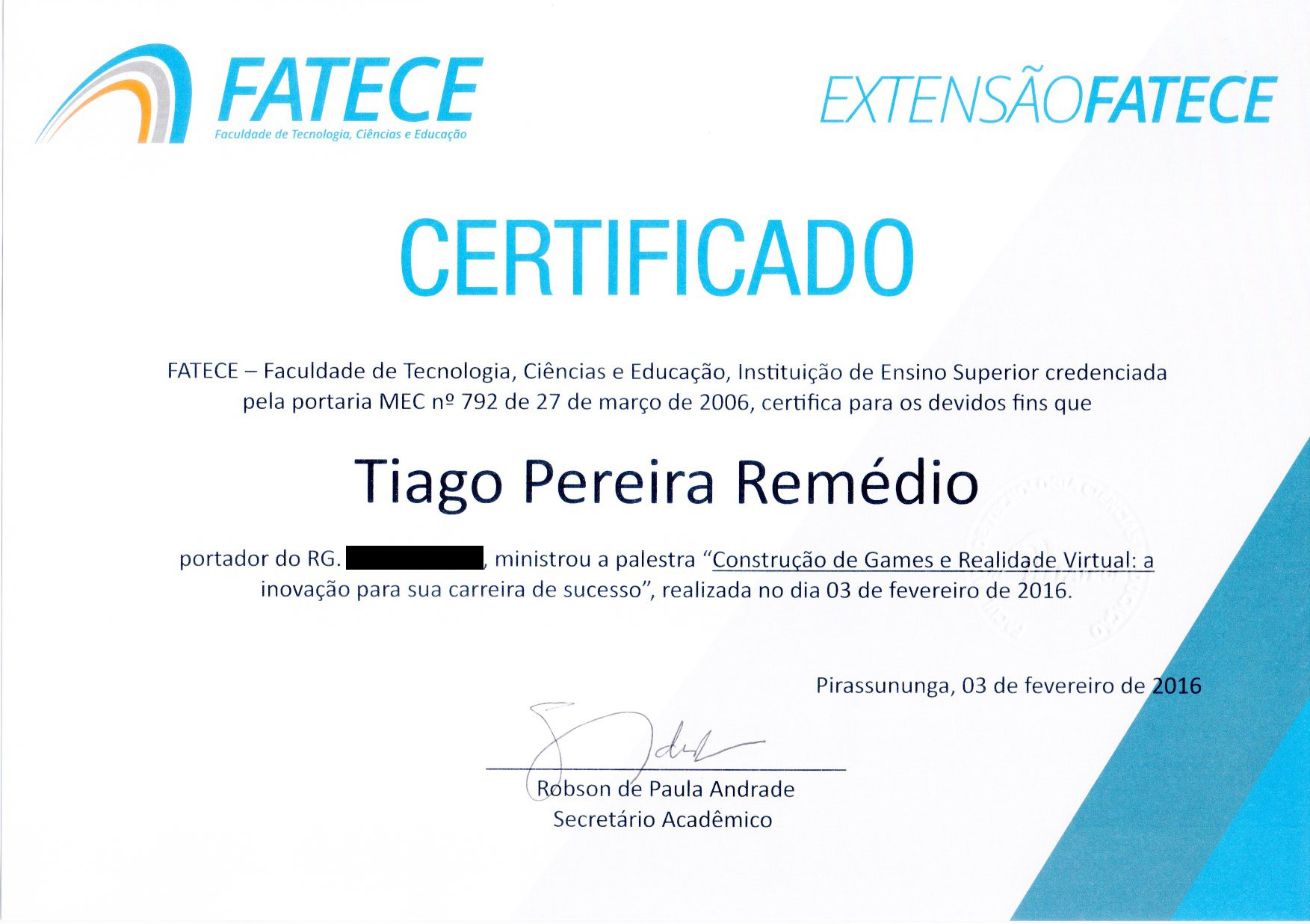 FATECE – Games e Realidade Virtual