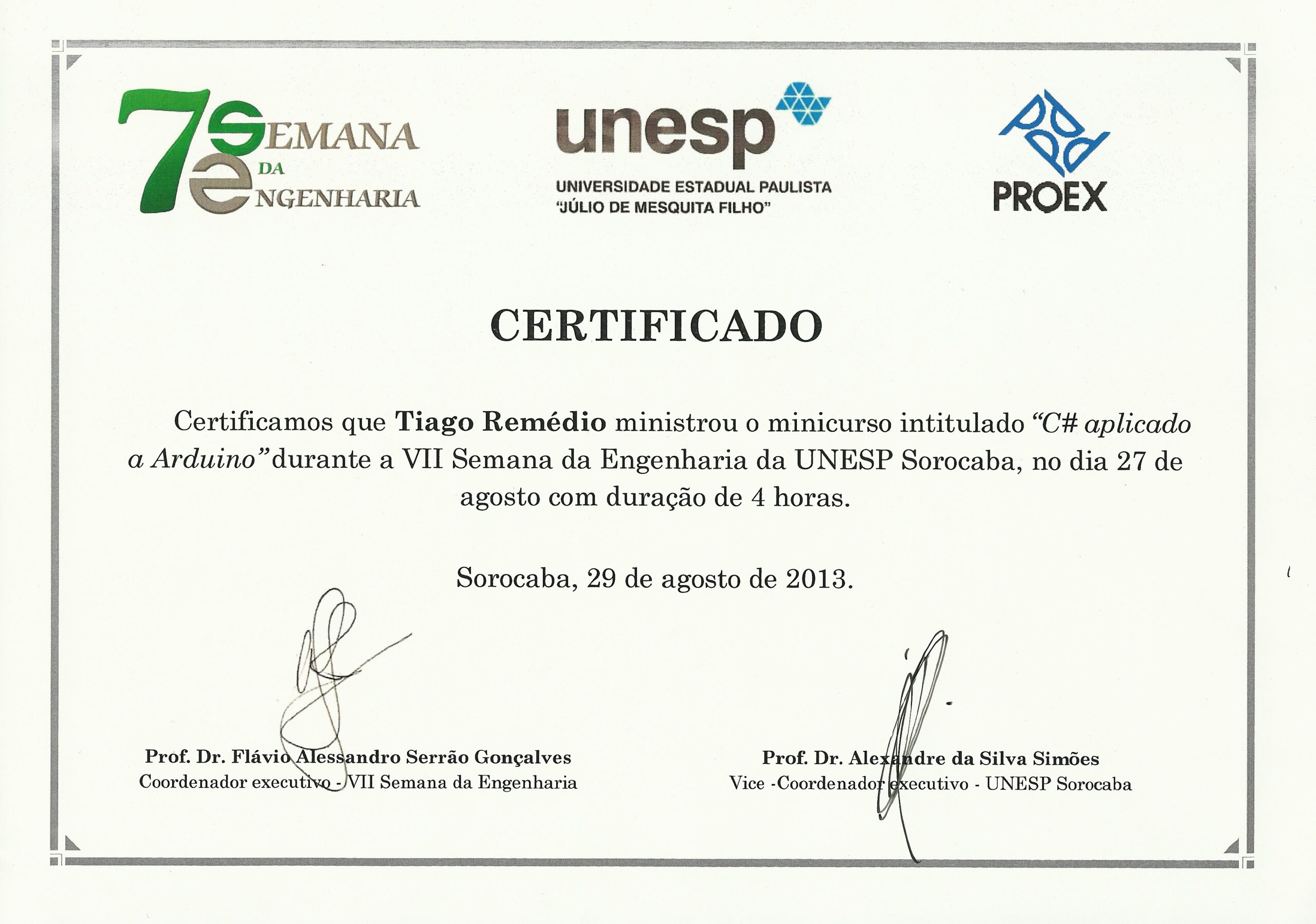 7ª Semana da Engenharia Unesp – Minicurso